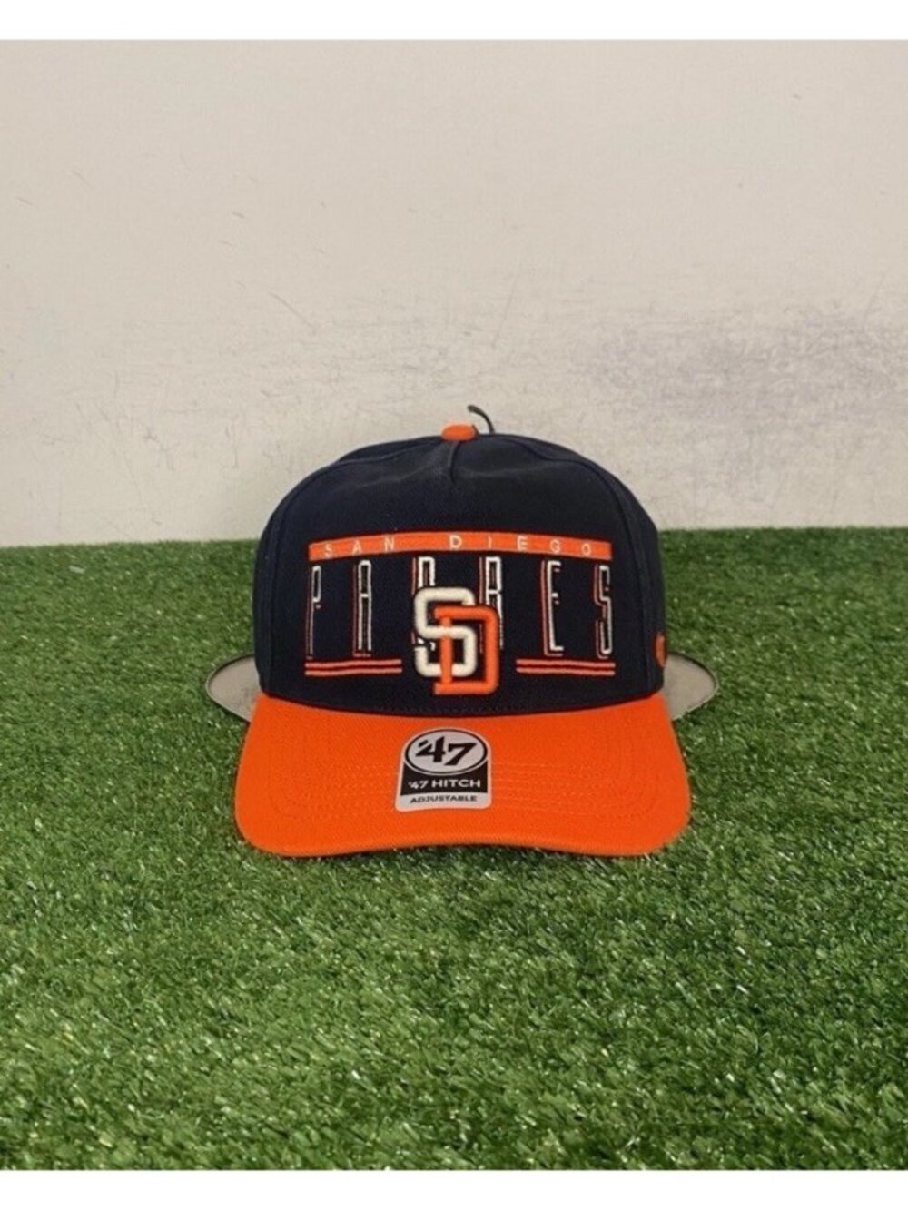 San Diego Padres hat cap snap back blue orange '47 hitch cooperstown mens